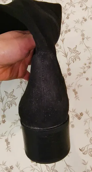 Botas altas elásticas negras