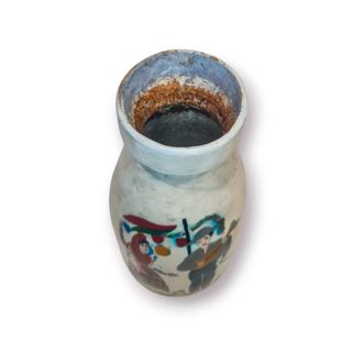 Jarra Cerâmica Pintada à Mão - Cena Tradicional