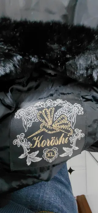 Plumífero negro talla XL