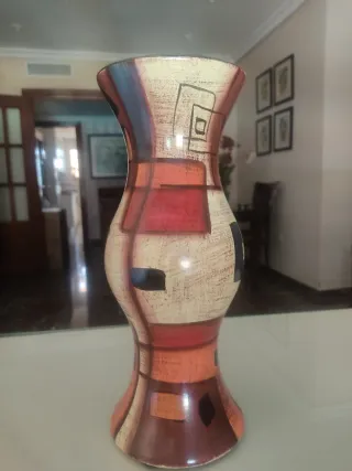 Jarrón Cerámica Diseño Abstracto