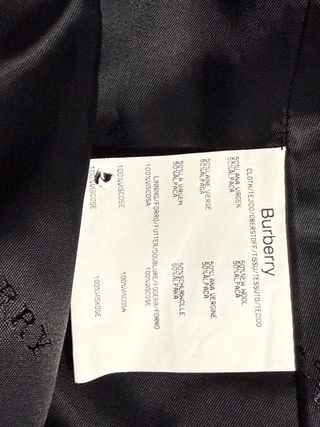 Abrigo Lana Negro Burberry