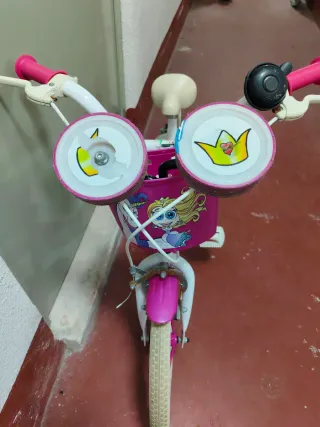 Bicicleta Niña Princess Blanca y Rosa