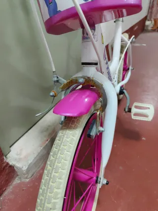 Bicicleta Niña Princess Blanca y Rosa