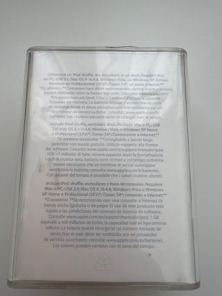 iPod shuffle 1Gb Plata