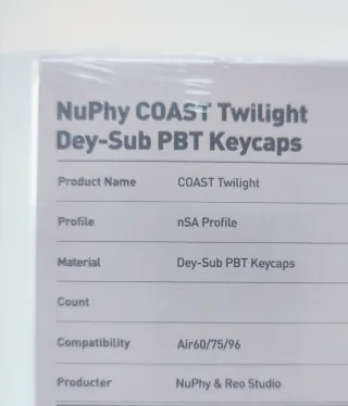 Keycaps Nuphy COAST Twilight nSA PBT