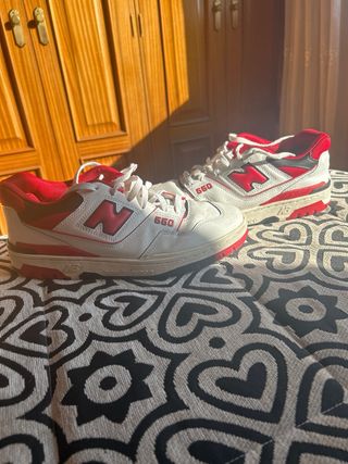 Zapatillas New Balance 550 Blancas y Rojas