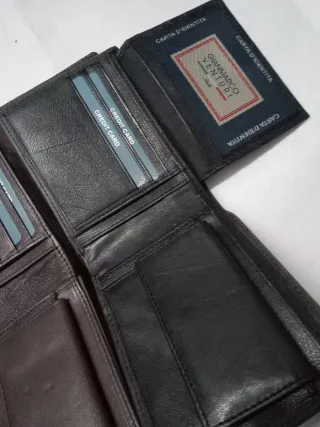 Set 2 Portafogli Uomo Pelle