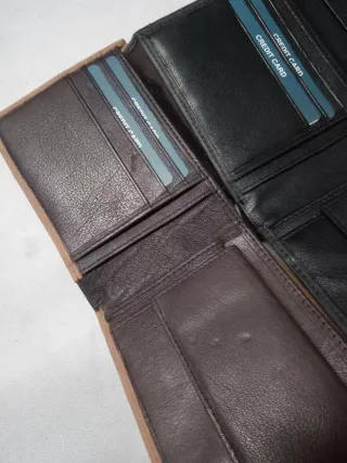 Set 2 Portafogli Uomo Pelle