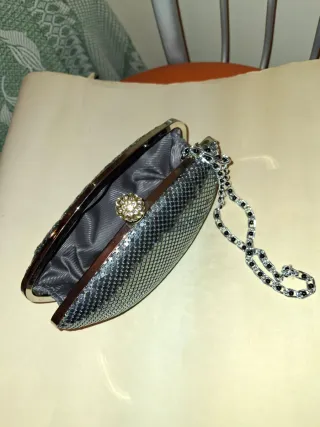 Monedero Mujer Plata Brillante