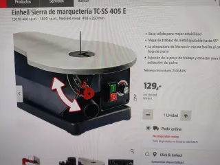 Sierra de marquetería Einhell TC-SS 405 E