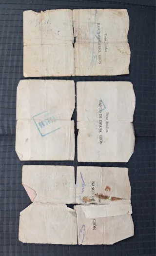 Billetes Banco de España Gijón 1936