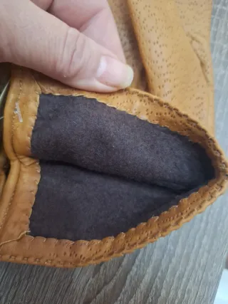 Guantes Piel Talla 85 Beige/Marrón