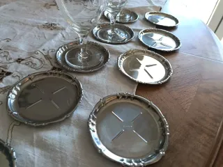 10 Sottobicchieri Acciaio Inox