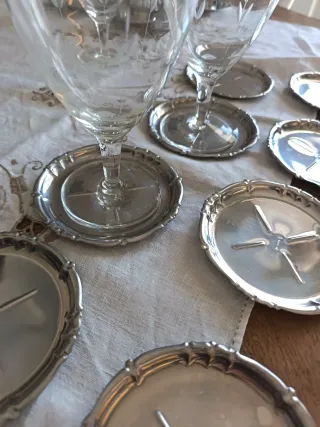 10 Sottobicchieri Acciaio Inox