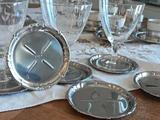 10 Sottobicchieri Acciaio Inox