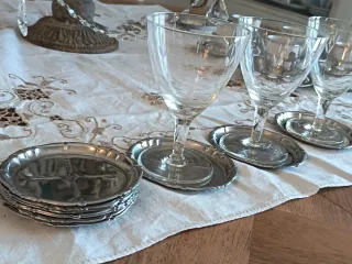 10 Sottobicchieri Acciaio Inox