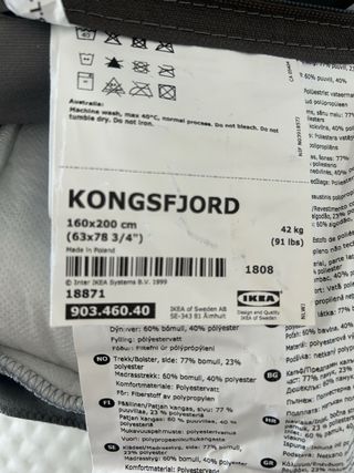 Cama Ikea Kongsfjord con cabecero