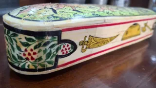 Estuche artesanal indio pintado