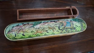 Estuche artesanal indio pintado