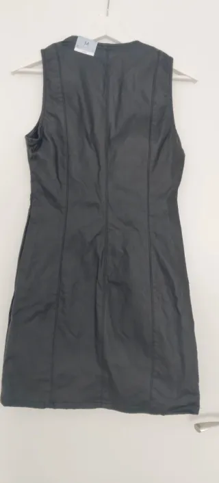 Vestido polipiel Lefties negro M