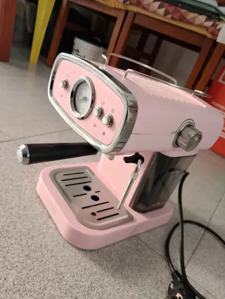 Cafetera Espresso Retro Silvercrest Rosa vintage