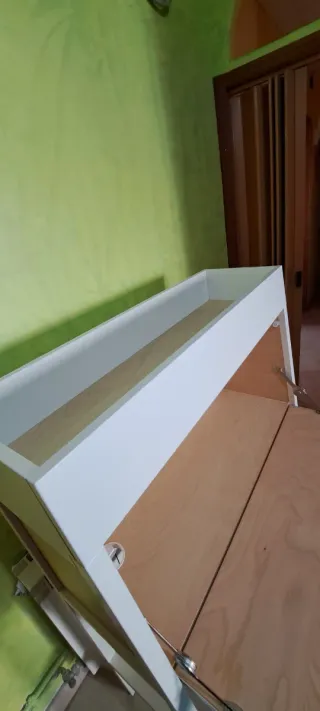 Escritorio Buró Plegable Blanco y Haya