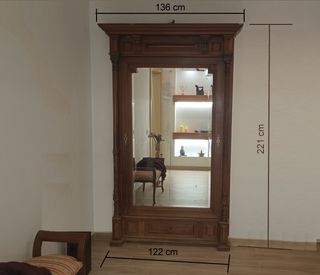 Espejo recibidor grande de madera