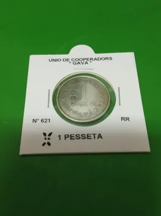 Moneda 1 Pesseta GAVA Unió de Cooperadors