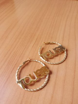 Aros Tous Acero Dorado