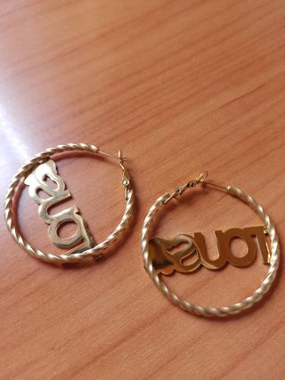 Aros Tous Acero Dorado