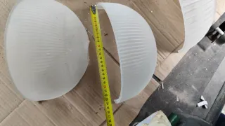 Tulipas de lámpara antiguas de cristal