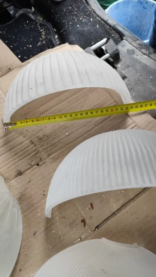 Tulipas de lámpara antiguas de cristal