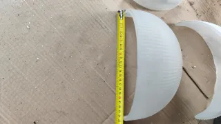 Tulipas de lámpara antiguas de cristal