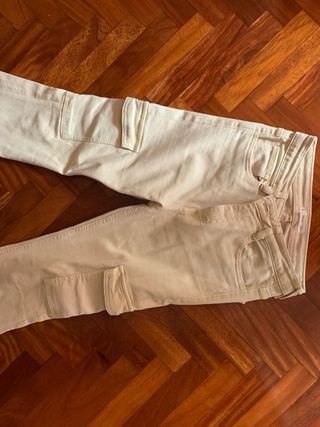 Pantalón cargo beige Mango Teen