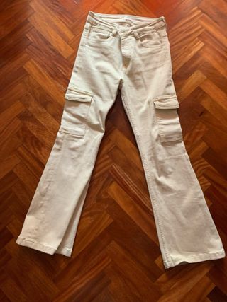 Pantalón cargo beige Mango Teen