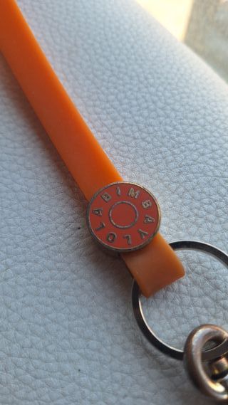 Llavero Bimba y Lola Naranja y Plata