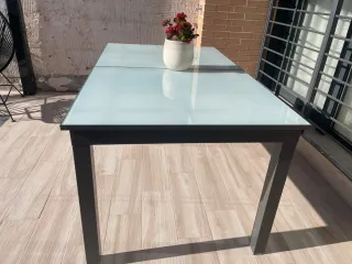Mesa extensible jardín aluminio.