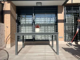 Mesa extensible jardín aluminio.