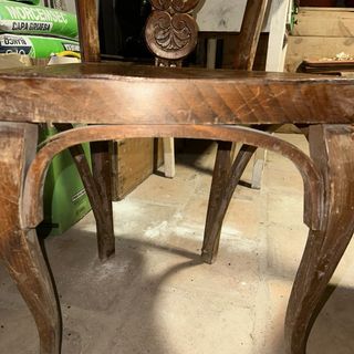 Pareja sillas labradas madera