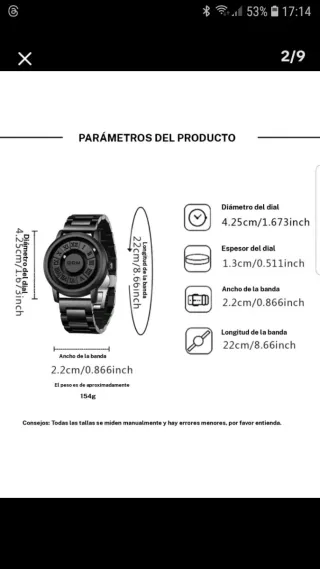 Reloj DOM Cuarzo Hombre Negro/Plata