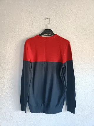 JERSEY Bicolor ROJO y AZUL Marino (Kiabi)