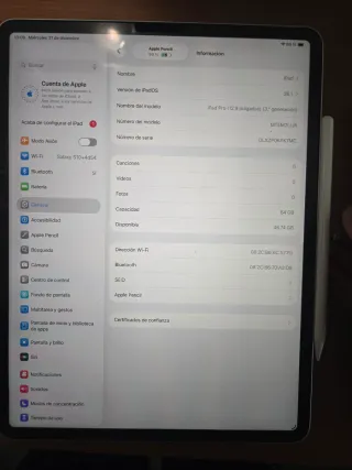 iPad Pro 12.9 3ª Gen 64GB Argento