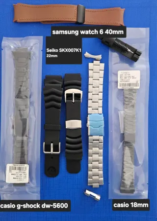 Correas de reloj varias: Casio, Samsung, Seiko