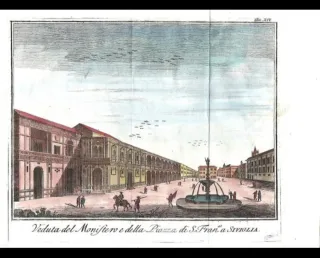 Grabado Sevilla,  1721-1750. Gran pieza. Original.