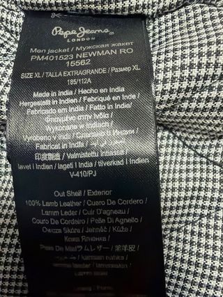 Chaqueta de piel Pepe Jeans