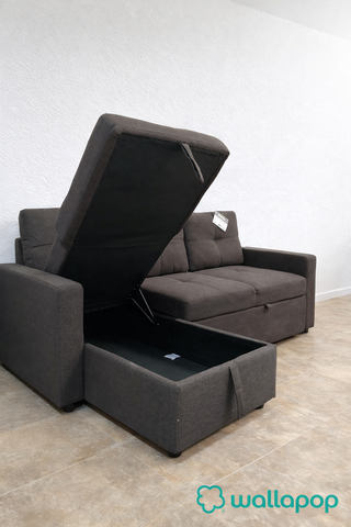 Sofá chaise longue con arcón y cama NUEVO