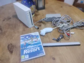 Nintendo Wii + Wii Sports nunchuk con cavi originali