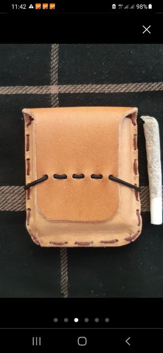 Cartera pitillera cuero