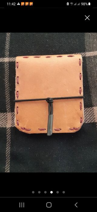 Cartera pitillera cuero