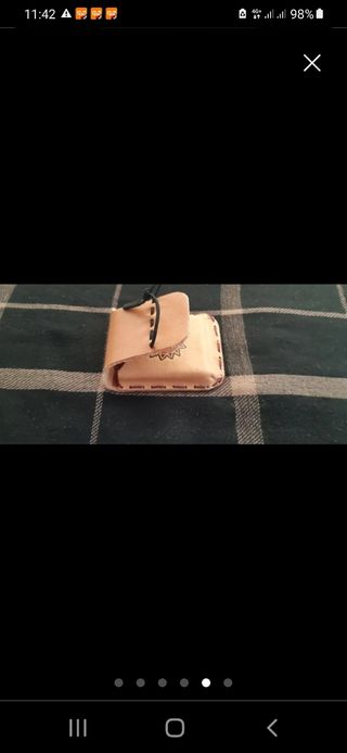 Cartera pitillera cuero